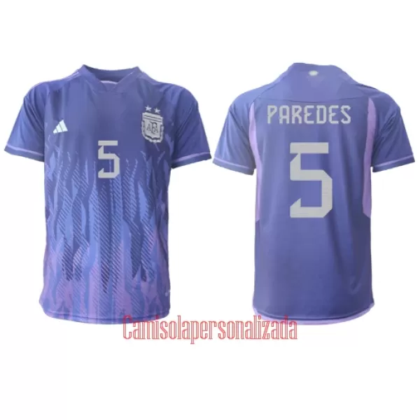 Camisolas Argentina Leandro Paredes 5 Equipamento Alternativo Mundial 2022