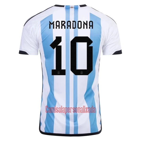 Camisolas Argentina Maradona 10 Equipamento Principal Mundial 2022