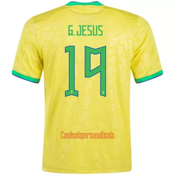 Camisolas Brasil G. JESUS 19 Equipamento Principal Mundial 2022