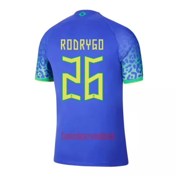 Camisolas Brasil Rodrygo Goes 26 Equipamento Alternativo Mundial 2022