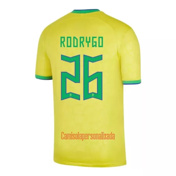 Camisolas Brasil Rodrygo Goes 26 Equipamento Principal Mundial 2022