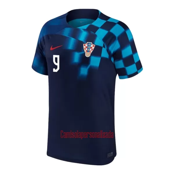 Camisolas Croácia KRAMARIC 9 Equipamento Alternativo Mundial 2022