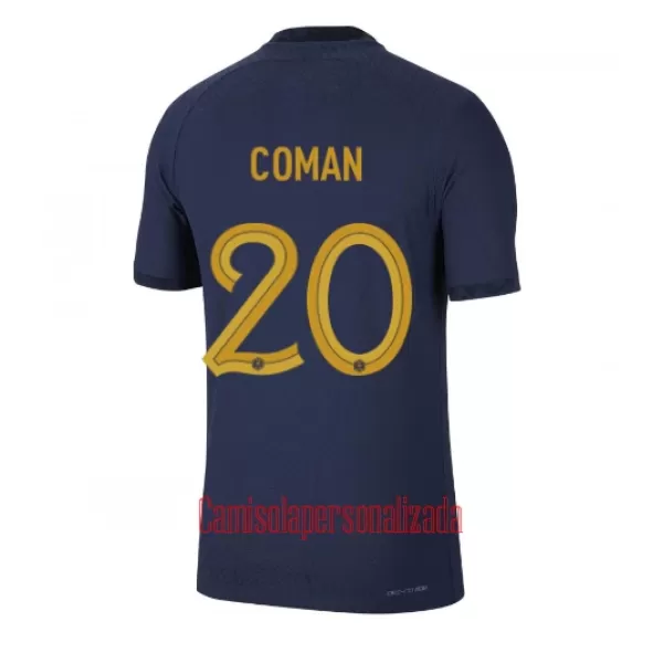 Camisolas França Kingsley Coman 20 Equipamento Principal Mundial 2022