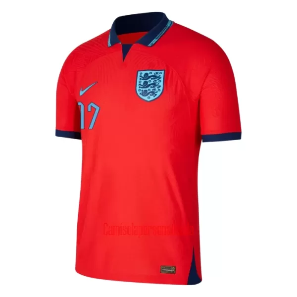 Camisolas Inglaterra Bukayo Saka 17 Equipamento Alternativo Mundial 2022