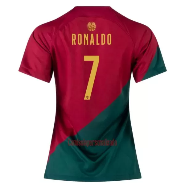 Camisolas Portugal Cristiano Ronaldo 7 Mulher Equipamento Principal Mundial 2022