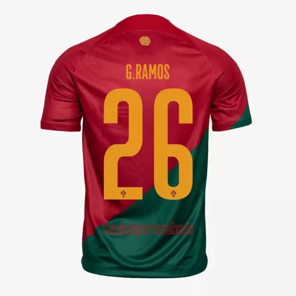 Camisolas Portugal G. RAMOS 26 Equipamento Principal Mundial 2022