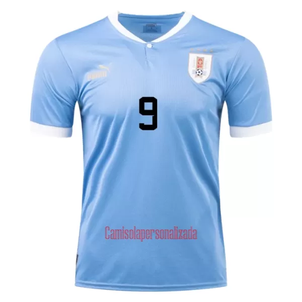 Camisolas Uruguai Luis Suárez 9 Equipamento Principal Mundial 2022