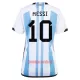 Camisolas Argentina 3 Star Lionel Messi 10 Mulher Mundial 2022