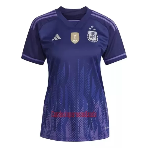 Camisolas Argentina 3 Star Mulher Equipamento Alternativo Mundial 2022