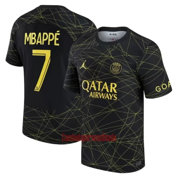 Camisolas Paris Saint-Germain Kylian Mbappé 7 Equipamento 4ª Jordan 22/23