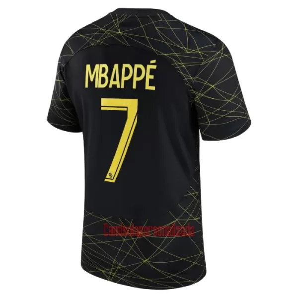 Camisolas Paris Saint-Germain Kylian Mbappé 7 Equipamento 4ª Jordan 22/23