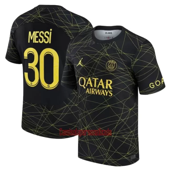 Camisolas Paris Saint-Germain Lionel Messi 30 Equipamento 4ª Jordan 22/23