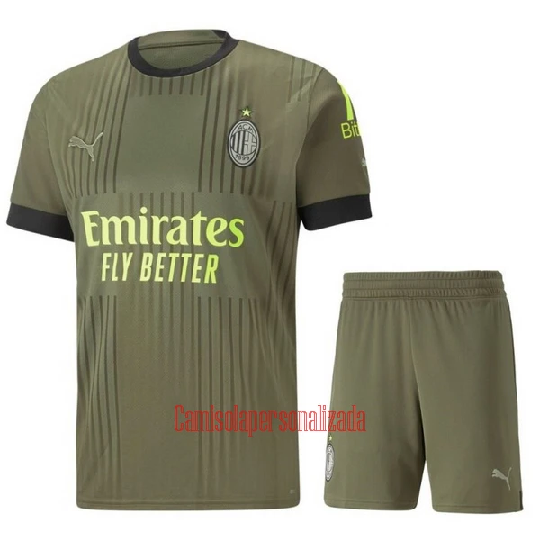 Camisolas AC Milan Criança Equipamento Terceiro 22/23