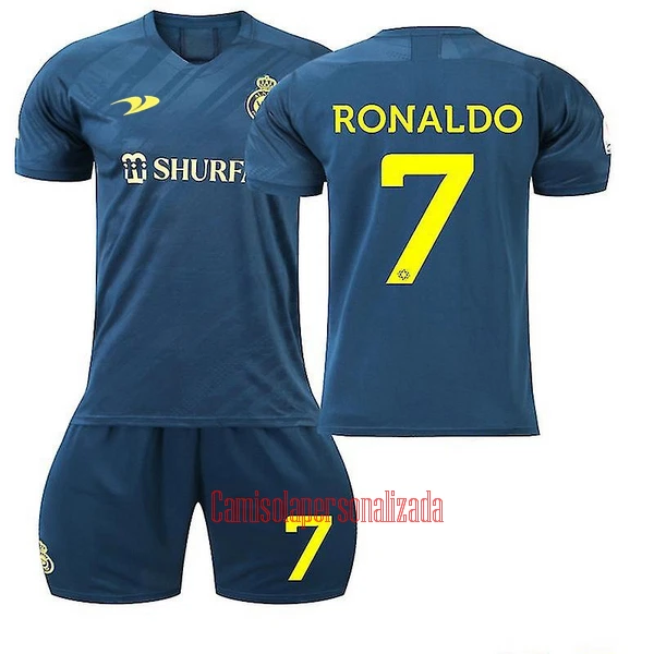 Camisolas Al-Nassr FC Cristiano Ronaldo 7 Criança Equipamento Alternativo 22/23