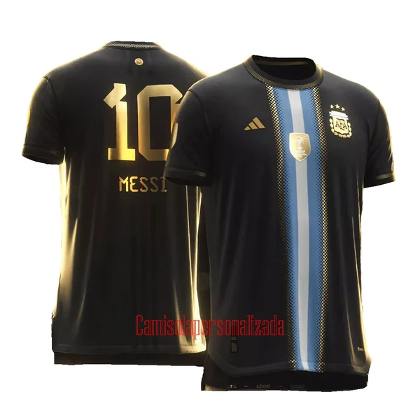 Camisolas Argentina Lionel Messi 10 Golden Bisht