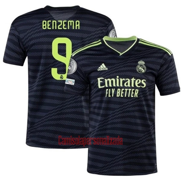 Camisolas Real Madrid Karim Benzema 9 Equipamento Terceiro 22/23