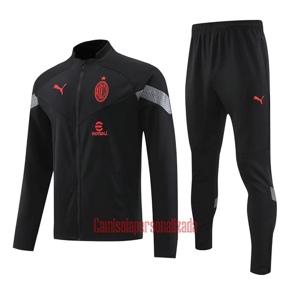 AC Milan Casaco de Treino Conjunto 2022 Preto