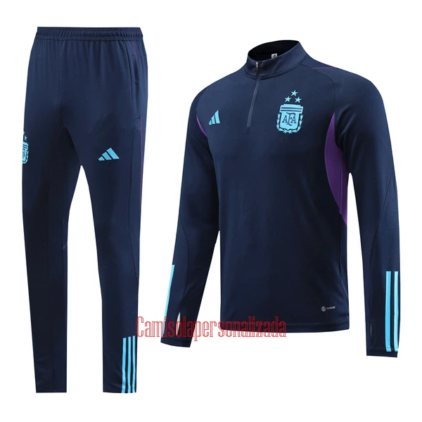 Argentina 3 Stars Royal Conjunto de Moletom de Treino 22/23 Azul