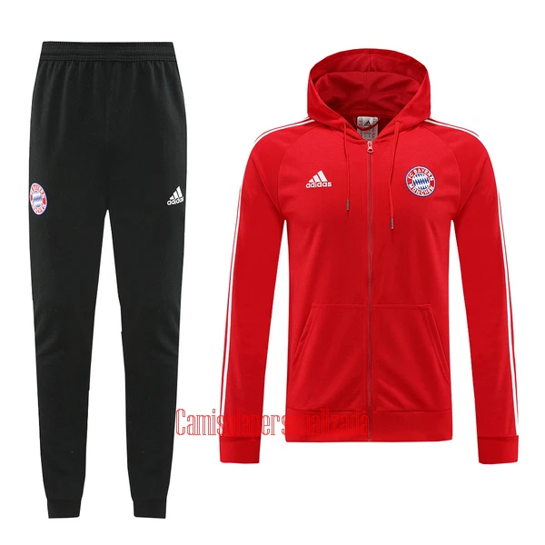 Bayern de Munique Casaco Capuz Treino 22/23 Vermelho