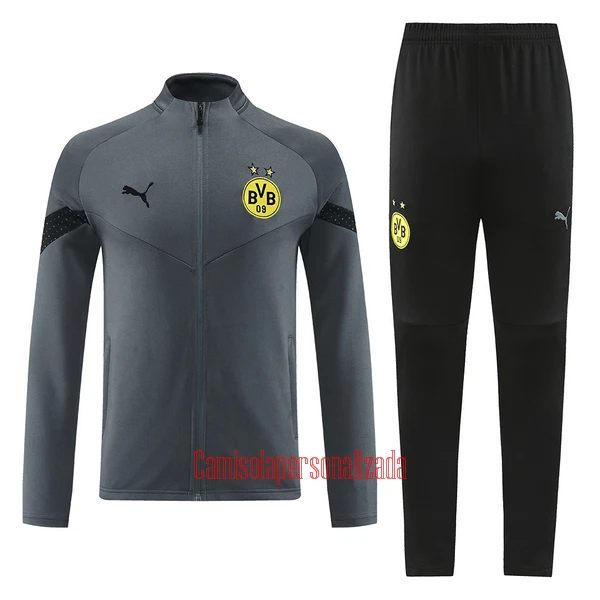 Borussia Dortmund Casaco de Treino Conjunto 22/23 Cinza