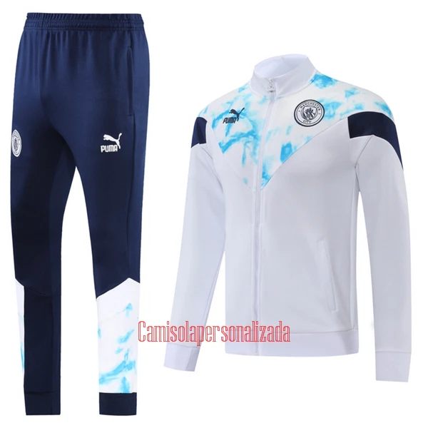 Manchester City Casaco de Treino Conjunto 22/23 Branco Azul