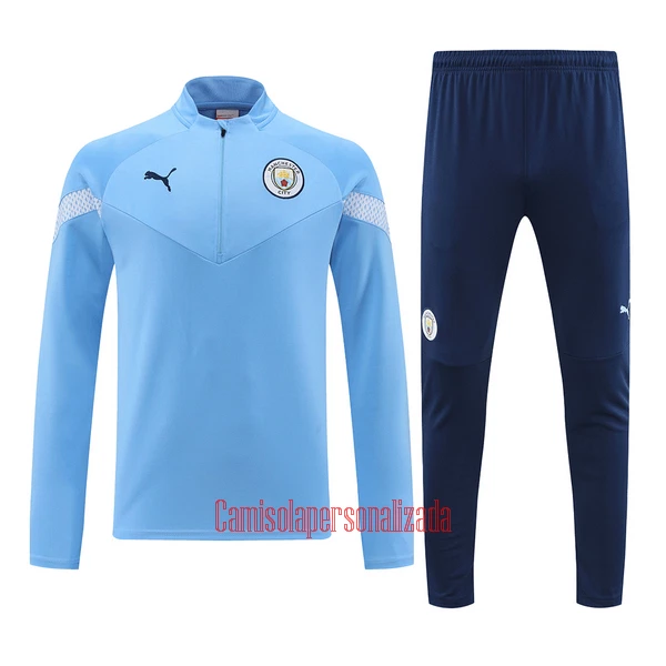 Manchester City Conjunto de Moletom de Treino 22/23 Azul