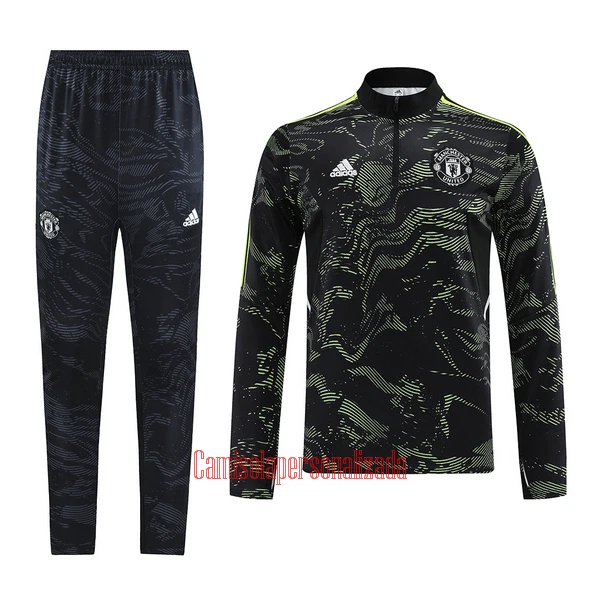 Manchester United Conjunto de Moletom de Treino 22/23 Preto