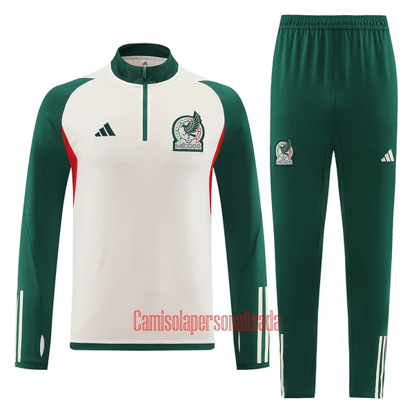 México Conjunto de Moletom de Treino 2022 Branco Verde