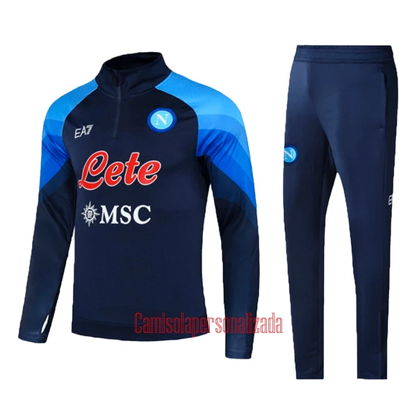 Napoli Conjunto de Moletom de Treino 22/23 Azul