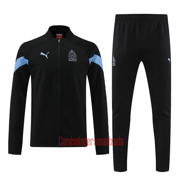 Olympique Marseille Casaco de Treino Conjunto 22/23 Preto