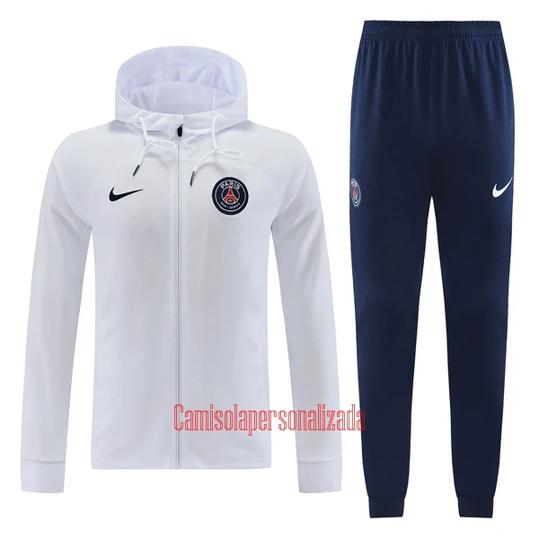 Paris Saint-Germain Casaco Capuz Treino 22/23 Branco