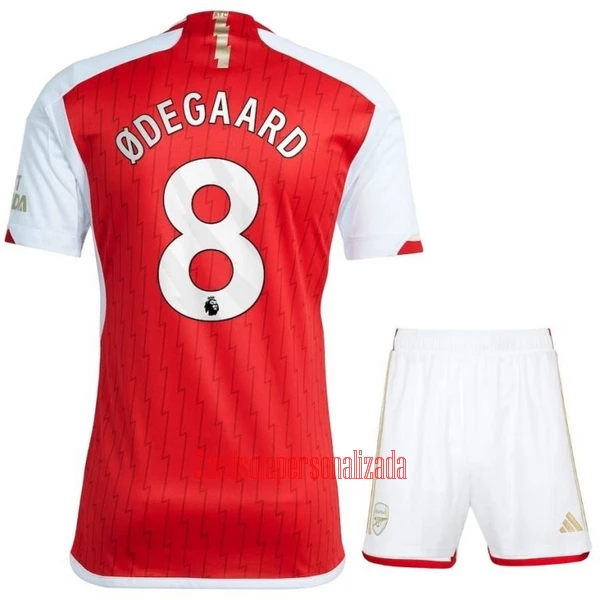 Camisolas Arsenal Martin Ødegaard 8 Criança Equipamento Principal 23/24