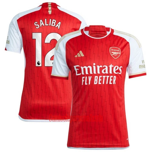 Camisolas Arsenal Saliba 12 Equipamento Principal 23/24