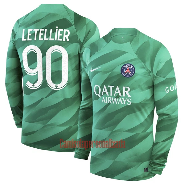 Camisolas Guarda Redes Paris Saint-Germain Letellier 90 Equipamento Principal 23/24 Manga Comprida