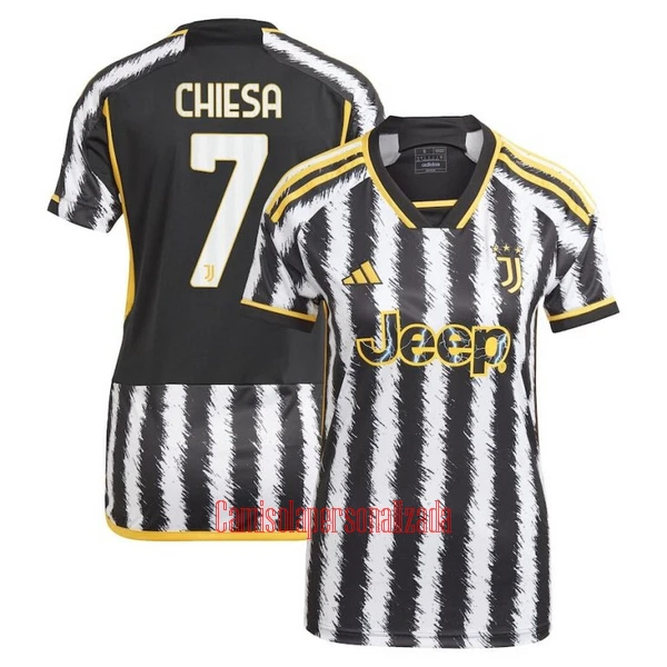 Camisolas Juventus Federico Chiesa 7 Mulher Equipamento Principal 23/24