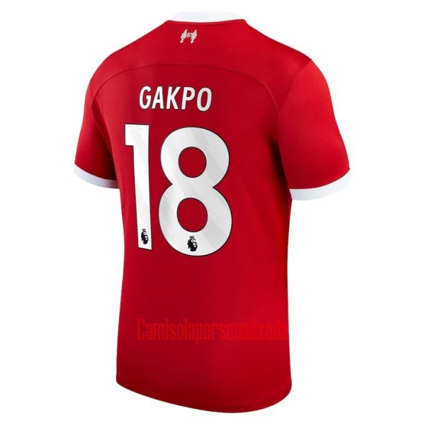 Camisolas Liverpool Cody Gakpo 18 Equipamento Principal 23/24