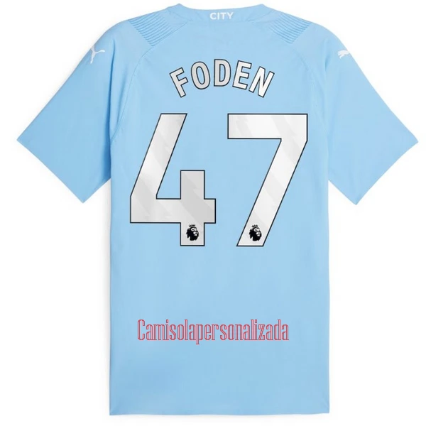 Camisolas Manchester City Phil Foden 47 Equipamento Principal 23/24