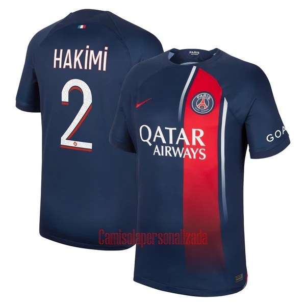 Camisolas Paris Saint-Germain Achraf Hakimi 2 Equipamento Principal 23/24