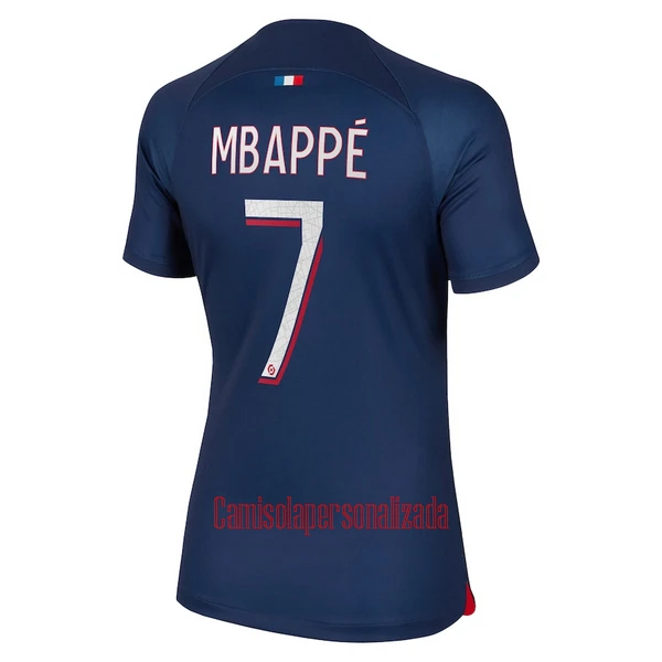 Camisolas Paris Saint-Germain Kylian Mbappé 7 Mulher Equipamento Principal 23/24