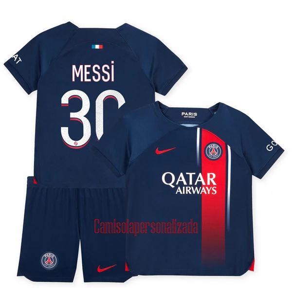 Camisolas Paris Saint-Germain Lionel Messi 30 Criança Equipamento Principal 23/24