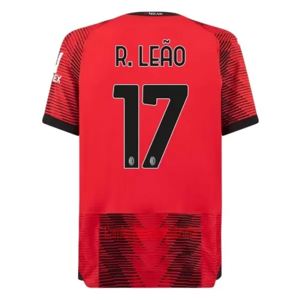 Camisolas AC Milan Rafael Leão 17 Criança Equipamento Principal 23/24