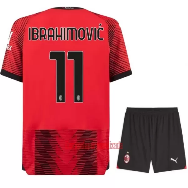 Camisolas AC Milan Zlatan Ibrahimović 11 Criança Equipamento Principal 23/24