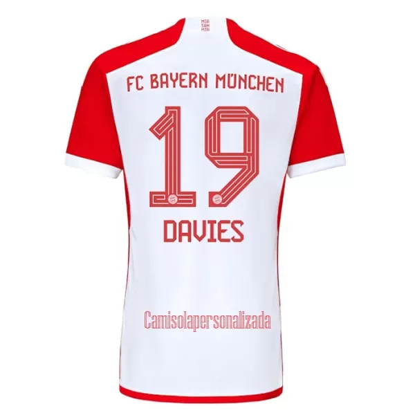 Camisolas Bayern de Munique Alphonso Davies 19 Criança Equipamento Principal 23/24