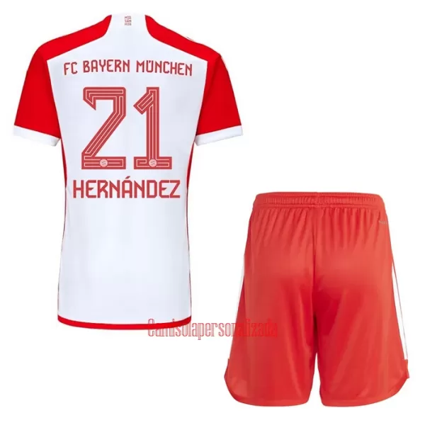 Camisolas FC Bayern de Munique Lucas Hernandez 21 Criança Equipamento Principal 23/24