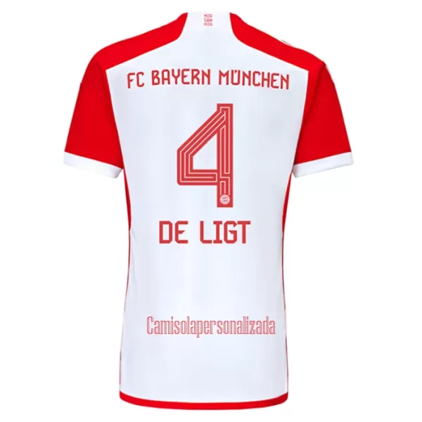 Camisolas FC Bayern de Munique Matthijs de Ligt 4 Equipamento Principal 23/24