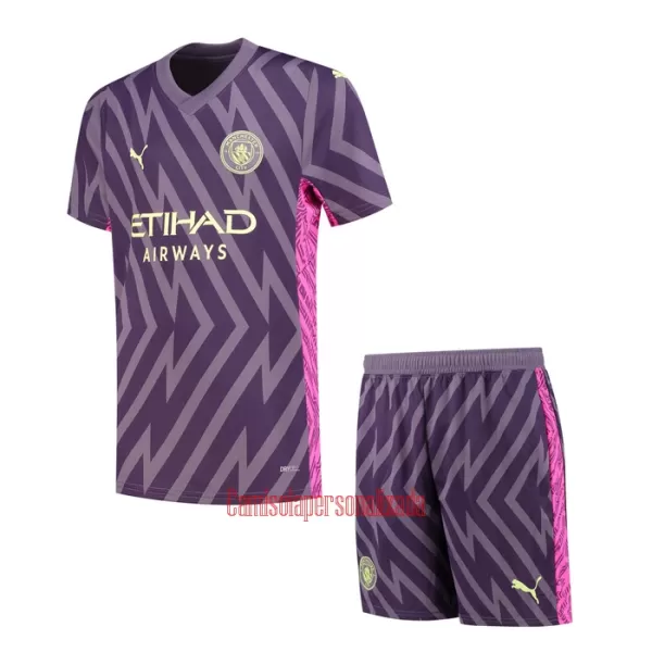 Camisolas Guarda Redes Manchester City Criança Equipamento Alternativo 23/24