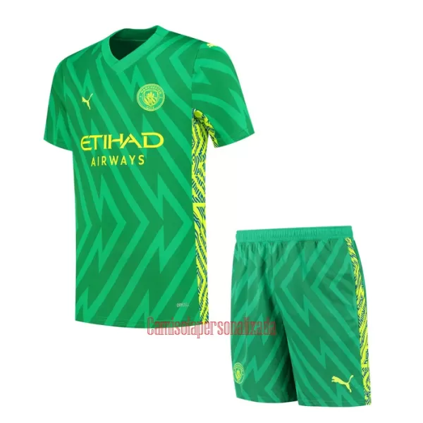 Camisolas Guarda Redes Manchester City Criança Equipamento Principal 23/24