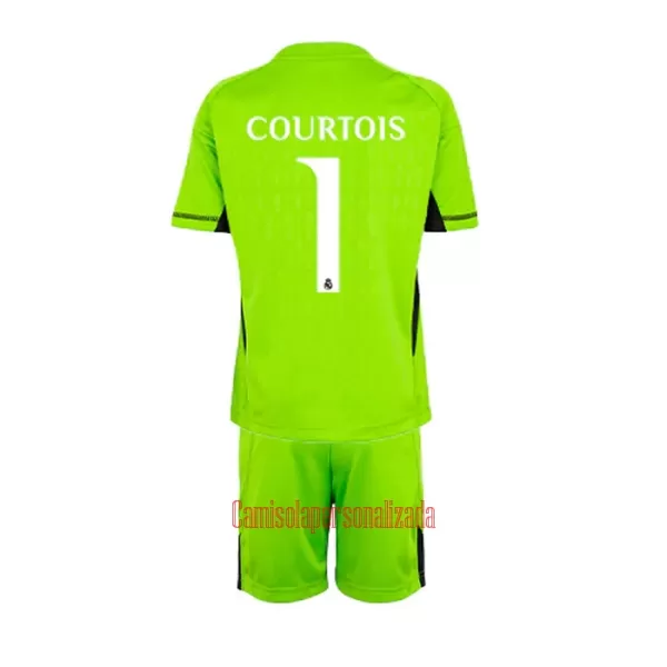 Camisolas Guarda Redes Real Madrid Thibaut Courtois 1 Criança Equipamento Principal 23/24