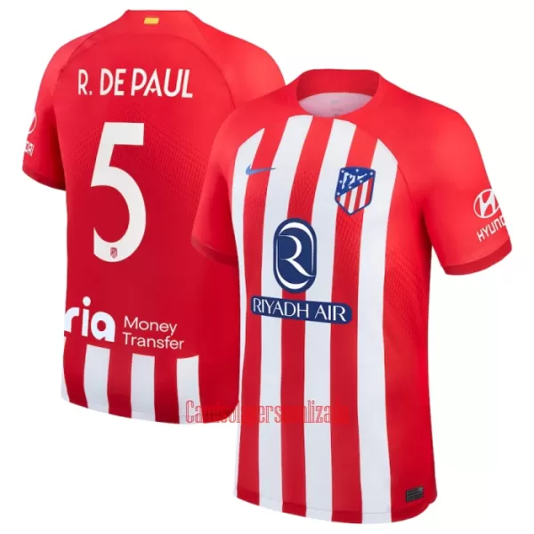 Camisolas Atlético Madrid Rodrigo de Paul 5 Equipamento Principal 23/24