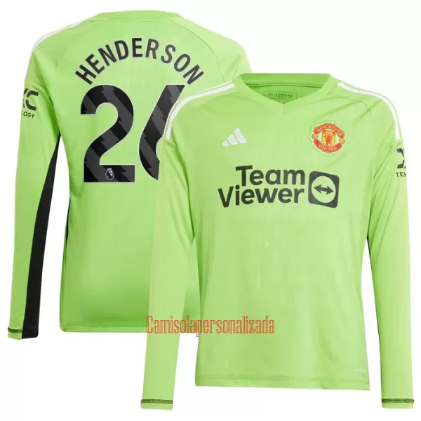 Camisolas Guarda Redes Manchester United Henderson 26 Equipamento Principal 23/24 Manga Comprida